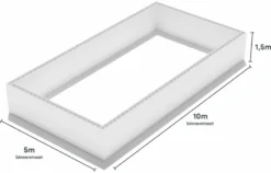 Polystyreen Zwembad Blokkenset - 10,00 X 5,00 X 1,50 M -Kokido Verkoopwinkel 1000x500 zij size