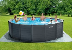 Intex Graphite Panel Pool - 478 X 124 Cm - Met Zandfilterpomp En Accessoires -Kokido Verkoopwinkel 26384gn sfeerafbeelding zonder accessoires 1