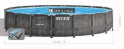 Intex Prism Frame Pool Greywood - 549 X 122 Cm – Met Filterpomp En Accessoires -Kokido Verkoopwinkel 26744gn zwembadformaat 1