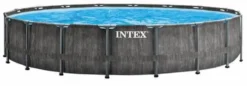 Nieuwe uitgaven 1 Intex Prism Frame Pool Greywood - 549 X 122 Cm – Met Filterpomp En Accessoires