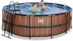 EXIT TOYS EXIT Wood Zwembad - 427 X 122 Cm - Met Zandfilterpomp En Trap -Kokido Verkoopwinkel 680 1200 exit 30 27 14 10 int 4