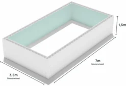 Polystyreen Zwembad Blokkenset High Density - 7.00 X 3.50 X 1.50 M 7 Polystyreen Zwembad Blokkenset High Density - 7.00 X 3.50 X 1.50 M -Kokido Verkoopwinkel 700x350 zij ps80 size
