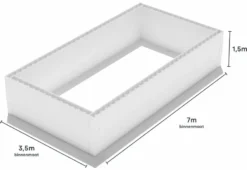 Polystyreen Zwembad Blokkenset - 7,00 X 3,50 X 1,50 M 7 Polystyreen Zwembad Blokkenset - 7,00 X 3,50 X 1,50 M -Kokido Verkoopwinkel 700x350 zij size