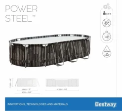 Bestway Power Steel Oval Zwembad - 610 X 366 X 122 Cm - Met Filterpomp En Accessoires -Kokido Verkoopwinkel 900 989 5611r 01 power steel