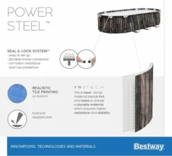 Bestway Power Steel Oval Zwembad - 610 X 366 X 122 Cm - Met Filterpomp En Accessoires -Kokido Verkoopwinkel 900 989 5611r 02 power steel