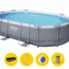 Bestway Power Steel Oval Zwembad - 488 X 305 X 107 Cm - Met Filterpomp En Accessoires