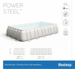 Bestway Power Steel Rectangular Zwembad - 956 X 488 X 132 Cm - Met Zandfilterpomp En Accessoires 16 Bestway Power Steel Rectangular Zwembad - 956 X 488 X 132 Cm - Met Zandfilterpomp En Accessoires -Kokido Verkoopwinkel bestway power steel rectangular zwembad 956 x 488 x 132 cm set 16