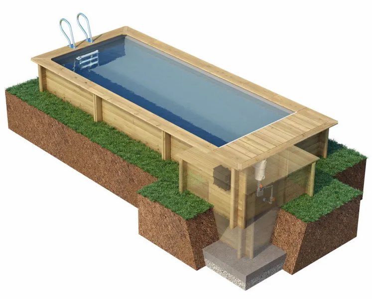 BWT Compact Stadszwembad - 6.00 X 2.50 X 1.33 M - Met Zandfilterpomp En Omkasting 2 BWT Compact Stadszwembad - 6.00 X 2.50 X 1.33 M - Met Zandfilterpomp En Omkasting - Afbeelding 2