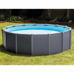 Intex Graphite Panel Pool - 478 X 124 Cm - Met Zandfilterpomp En Accessoires -Kokido Verkoopwinkel graphite panel