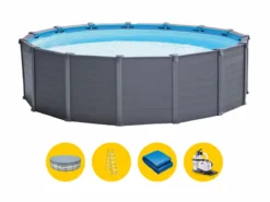 Intex Graphite Panel Pool - 478 X 124 Cm - Met Zandfilterpomp En Accessoires