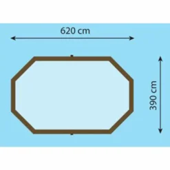 Gardipool Oblong 6.20 X 3.90 X 1.20 M Houten Zwembad -Kokido Verkoopwinkel oblong6