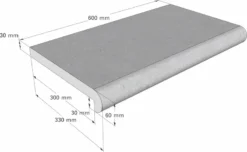 Scandi Roc Napoli Randtegel - Shadow Grey 5 Scandi Roc Napoli Randtegel - Shadow Grey -Kokido Verkoopwinkel scandi roc napoli randtegel afmetingen 4