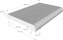 Scandi Roc Nevada Randtegel - Grey -Kokido Verkoopwinkel scandi roc nevada randtegel afmetingen