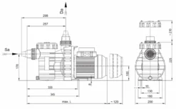 Aqua Vario Plus Variabele Zwembadpomp -Kokido Verkoopwinkel technischetekeningspeckaquavarioplus